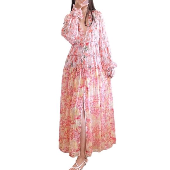 Rococo Sand Floral Maxi Dress - Picture 3 of 11